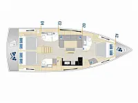 Hanse 460 - Layout image