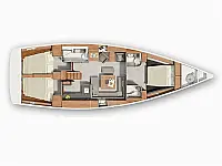 Hanse 455 - Layout image