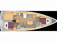 Bavaria C42 - Layout image