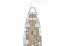 Oceanis 46.1  5 cabins - Layout image