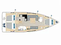 Hanse 410 - Layout image