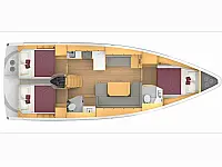 Bavaria C42 - Layout image