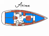 Oceanis Clipper 361 - Layout image