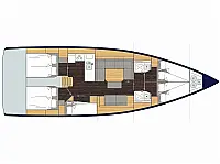 Bavaria C45 - Layout image