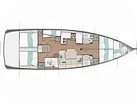 Sun Odyssey 490 - Layout image