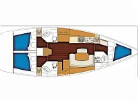 Benetau Cyclades 43.4 - Layout image