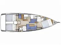 Sun Odyssey 410 - Layout image