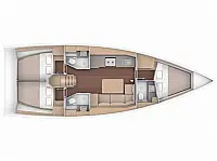 Dufour 390 - Layout image