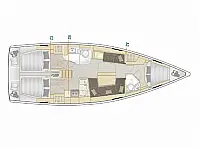 Hanse 418 - Layout image