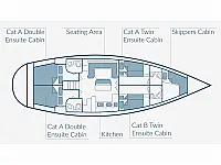 Ocean Star 51.1-2 Cabin - Layout image