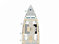 Hanse 460 - Layout image