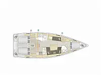 Hanse 418 - Layout image