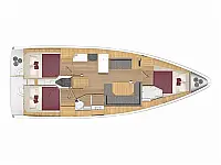 Bavaria C38 - Layout image