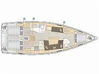 Hanse 418 - Layout image