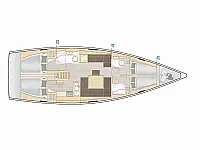 Hanse 458 - Layout image