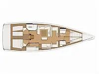 Dufour 520 Grand Large /5cab - Layout image