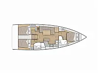 Oceanis 40.1 (3 cab) - Layout image