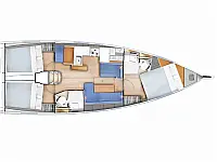 Sun Odyssey 410 /3cab - Layout image