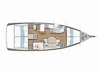 Sun Odyssey 440 /4cab - Layout image