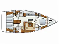 Hanse 575 - Layout image