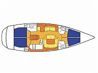 Sun Odyssey 49DS - Layout image