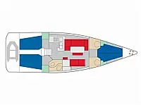 Bavaria C45 - Layout image