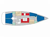 Sun Odyssey 439 - Layout image