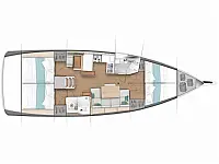 Sun Odyssey 440 - Layout image