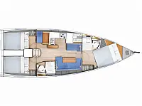 Sun Odyssey 410 - Layout image