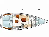 Hanse 350 - Layout image