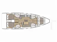 Oceanis 46.1 (4 cab) - Layout image