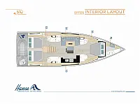 Hanse 510 - Layout image