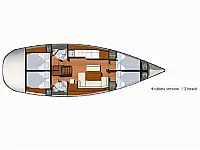 Sun Odyssey 44 i - Layout image