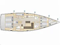 Hanse 508 - Layout image