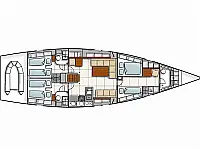 Hanse 540 - Layout image