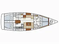 Hanse 445 - Layout image