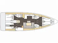 Bavaria C46 - Layout image