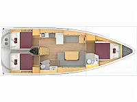 Bavaria C42 - Layout image