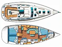 Oceanis 393 Clipper - Layout image