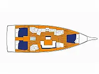 Sunsail 46 Mon - Layout image