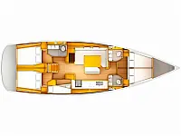 Sun Odyssey 509 5 cabin - Layout image