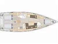 Hanse 418 - Layout image