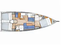 Sun Odyssey 410 - Layout image