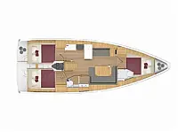 Bavaria C38 - Layout image