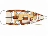 Oceanis 43 - Layout image