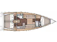 Dufour 390 - Layout image