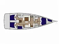 Dufour 560 - Layout image