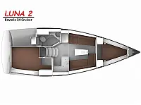 Bavaria 34 Cruiser - Layout image