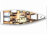 Hanse 505 - Layout image