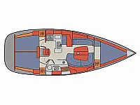 Oceanis 361 - Layout image